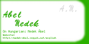 abel medek business card
