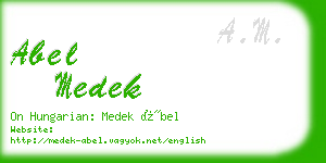 abel medek business card